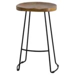 Bar. Stool. Barstool. Black. Brown. Wood. Chair. Seating. Metal. High Stool. Furniture. Versatile. Home. Decor. Kitchen. Breakfast Bar. Hallway. Room. Modern. Sleek.