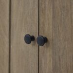 Sideboard. Furniture. Wood. Brown. Display. Storage. Shelves. Shelf. Hallway. Dining. Living. Room. Home. Decor. Bedroom. Handcrafted. Handles. Black. Ironwork. Hardwood. 4. Four Doors. Cupboard. Interior.