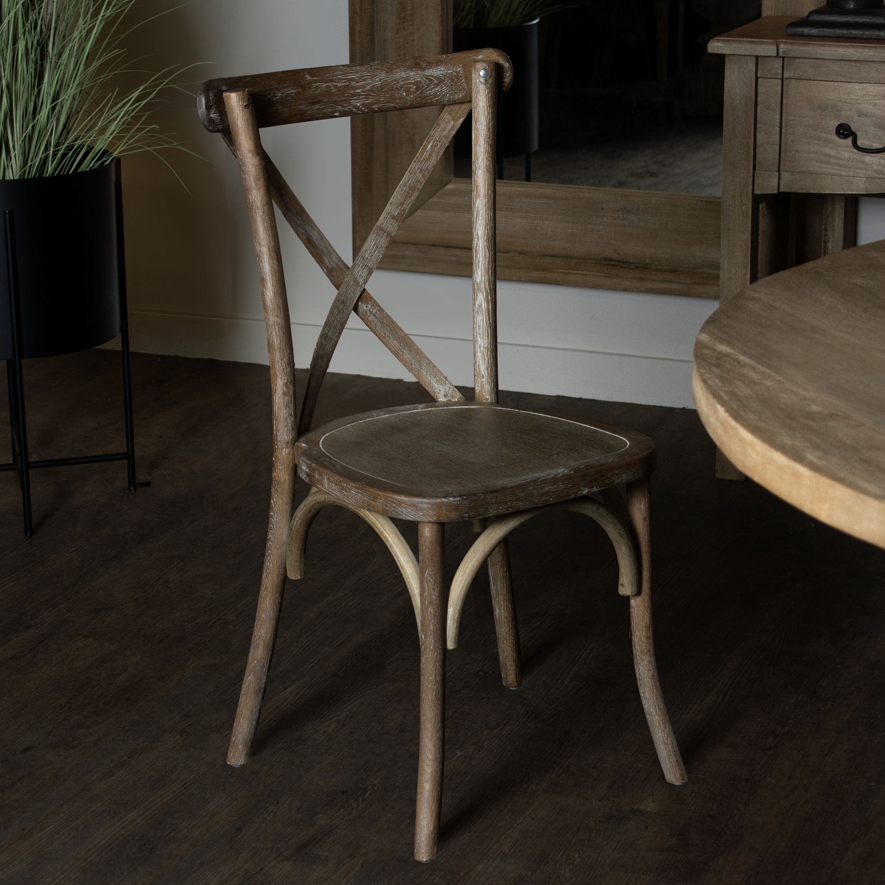 Rustic. Chair. Dining. Cross. Back. Furniture. Seating. Living. Room. Home. Kitchen. Wood. Rustic. Oak. Timeless. Handcrafted. Handmade. Classic. Style.