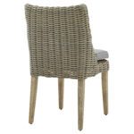 Outdoor. Furniture. Garden. Round. Dining. Chair. Seating. Wicker. Aluminium. Weatherproof. Rustproof. Durable. Comfortable. Cushion. Olefin. Fabric. Acacia. Wood. Eco-friendly. Wood. Resilient. Wicker. Resistant. Beige.