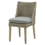Outdoor. Furniture. Garden. Round. Dining. Chair. Seating. Wicker. Aluminium. Weatherproof. Rustproof. Durable. Comfortable. Cushion. Olefin. Fabric. Acacia. Wood. Eco-friendly. Wood. Resilient. Wicker. Resistant. Beige.