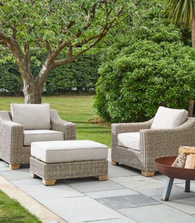 Outdoor. Furniture. Garden. Footstool. Stools. Sofa. Seating. Wicker. Aluminium. Weatherproof. Rustproof. Durable. Comfortable. Cushion. Olefin. Fabric. Acacia. Wood. Eco-friendly. Wood. Resilient. Wicker. Resistant. Beige.