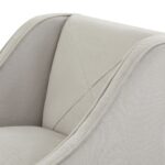 Grey. Barstool. Stool. Chair. Seating. Furniture. Brown. Grey. Cushioned. Traditional. Chic. Timeless. Bar. Kitchen. Dining. Room. Living. Home. Decor.