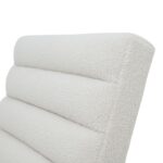 Boucle. Lounge. Chair. White. Black. Matte. Texture. Chair. Seating. Luxury. Plush. Chic. Home. Decor. Furniture. Living. Dining. Bedroom. Room. Comfort. Upholstery. Design. Versatile.