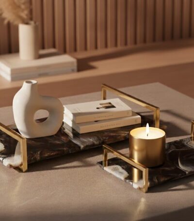 Preen Black Resin Tray. Black resin tray. Agate effect tray. Gold handle tray. Decorative serving tray. Luxury home accessories. Modern coffee table tray. Handcrafted resin tray. Black and gold tray. Contemporary decor tray. Drinks serving tray. Resin decorative tray. Stylish home accents. Centerpiece tray. Small resin tray. Large resin tray.