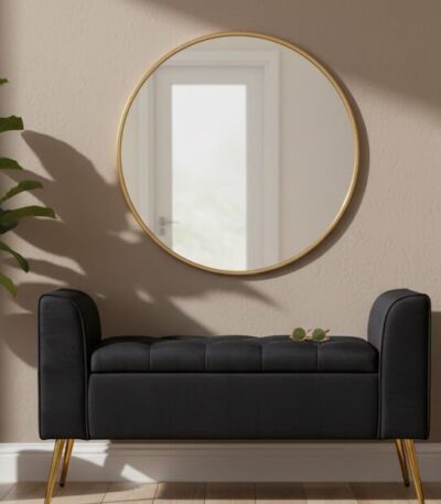 Vera velvet ottoman. Storage bench. Black velvet. Cream velvet. Mink velvet. Tufted seat. Gold finish legs. Iron legs. Luxe seating. Contemporary design. Home furniture. Stylish storage. Living room furniture. Velvet upholstery. Modern ottoman. Plush cushioning. Elegant seating. Functional furniture. Trendy home decor. Comfortable bench. Decorative ottoman. Storage solution.