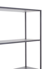 Axel shelf unit. Multi-level shelving. Metal shelf unit. Grey powder coated metal. Industrial shelf unit. Open shelving. Home storage furniture. Modern shelving unit. Minimalist shelf design. Large storage unit. Organiser shelf. Living room shelf. Office storage shelf. Display shelves. Industrial home decor. Contemporary storage solution. Grey metal furniture. Modern open shelf unit. Multi-purpose shelf unit. Sleek metal shelving.