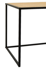 Dakota. Side table. Natural rattan. Hand-woven. Square webbing. Black metal frame. Minimalist furniture. Natural living. Home décor. Living room. Organic texture. Sleek design. Rustic style. Eco-friendly furniture. Small table. Accent table. Modern rustic. Sustainable materials.