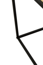 Dakota. Side table. Natural rattan. Hand-woven. Square webbing. Black metal frame. Minimalist furniture. Natural living. Home décor. Living room. Organic texture. Sleek design. Rustic style. Eco-friendly furniture. Small table. Accent table. Modern rustic. Sustainable materials.