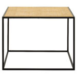Dakota Coffee Table. Natural rattan coffee table. Hand-woven rattan. Rattan furniture. Minimalist coffee table. Black metal base. Living room furniture. Natural living. Boho furniture. Organic texture. Square rattan webbing. Modern coffee table. Neutral home decor. Eco-friendly furniture. Rattan and metal table. Earthy tones. Sustainable furniture. Natural wood tones. Stylish coffee tables.