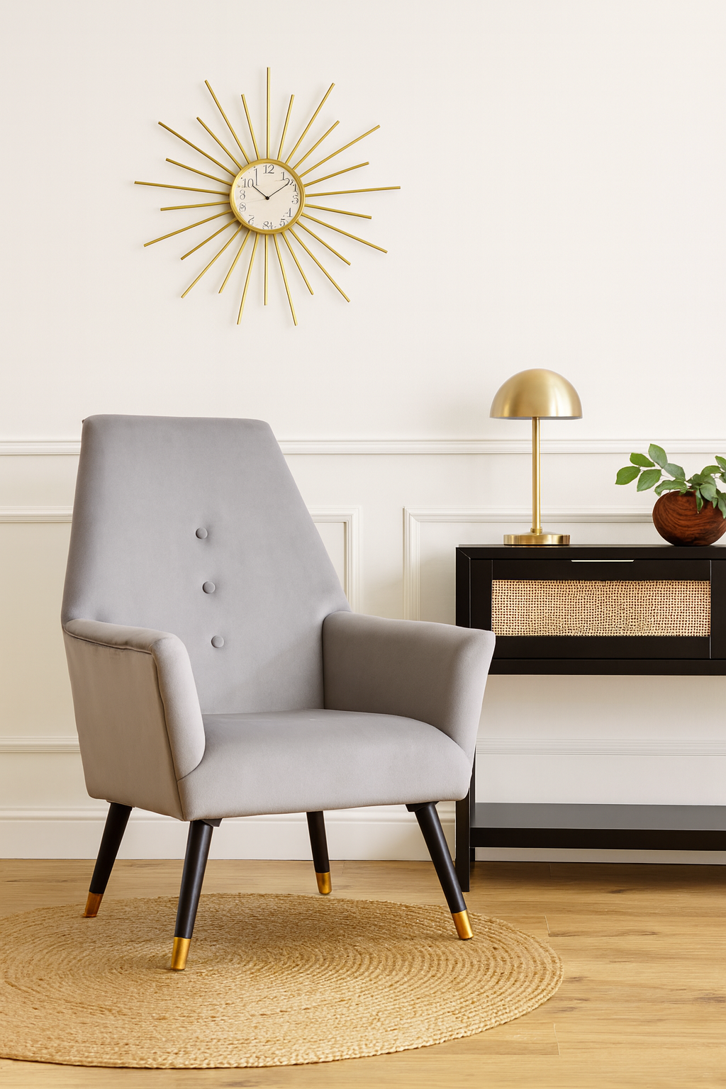 Camille Grey Velvet Button Detail Armchair Camille velvet armchair. Grey armchair. Blue armchair. Velvet upholstery. Button detail. Gold-tipped legs. Black wooden legs. Luxe accent chair. Modern chair. Retro style. Boutique furniture. Plush cushioning. Living room chair. Home furniture. Stylish seating. Contemporary design. Velvet accent chair. Upholstered armchair. Comfortable seating. Decorative chair. Elegant furniture. Designer chair. Soft fabric chair. Trendy home decor. Modern living room furniture. Luxury chair. Blue velvet. Grey velvet. Wooden legs. Gold finish legs. Stylish armchair. Interior design furniture.