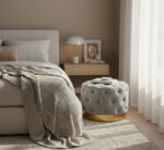 velvet stool. button tufted stool. luxury stool. modern footstool. gold base stool. plush velvet seating. accent stool. grey velvet stool. pink velvet stool. cream velvet stool. small velvet stool. matte gold stool. contemporary home furniture. soft velvet stool. bedroom stool. living room stool. dressing table stool. glam home decor. metal base stool. compact seating. modern ottoman. velvet pouffe. elegant stool. tufted furniture. stylish home accent. luxe interior piece. decorative stool.