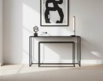 Valento Console Tables. Console Table Set. Black Console Tables. Gold Console Tables. Modern Console Tables. Minimalist Console Tables. Mirrored Console Tables. Iron Console Tables. Tempered Glass Console Tables. Living Room Furniture. Hallway Furniture. Home Entryway Tables. Luxe Console Tables. Small Space Furniture. Contemporary Home Decor. Stylish Side Tables. Modern Entry Tables. Sleek Furniture Design. Narrow Console Tables. Valento Collection. Home Furniture. Accent Tables. Metal Frame Tables.