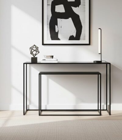 Valento Console Tables. Console Table Set. Black Console Tables. Gold Console Tables. Modern Console Tables. Minimalist Console Tables. Mirrored Console Tables. Iron Console Tables. Tempered Glass Console Tables. Living Room Furniture. Hallway Furniture. Home Entryway Tables. Luxe Console Tables. Small Space Furniture. Contemporary Home Decor. Stylish Side Tables. Modern Entry Tables. Sleek Furniture Design. Narrow Console Tables. Valento Collection. Home Furniture. Accent Tables. Metal Frame Tables.