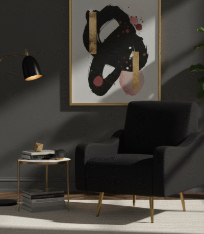 Bailey Armchair. Black Armchair. Checkered Armchair. Black and White Chair. Modern Armchair. Upholstered Chair. Gold Legs Chair. Slanted Legs. Contemporary Seating. Living Room Furniture. Accent Chair. Bedroom Chair. Statement Chair. Designer Chair. Stylish Home Furniture. Soft Fabric Chair. Comfortable Armchair. Compact Chair. Lounge Chair. Home Decor. Modern Interior. Bold Pattern Chair. Minimalist Chair.