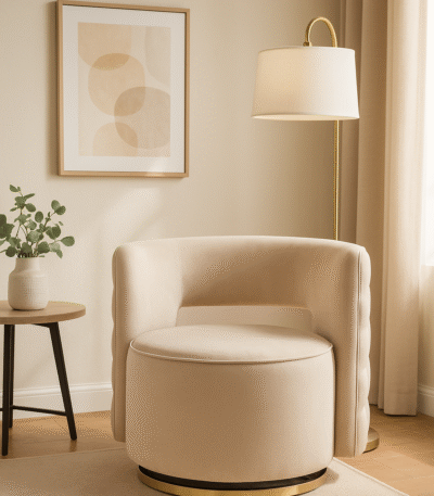 Esme Velvet Swivel Chair. Velvet Chair. Light Blue Chair. Mink Chair. Pink Chair. Mid-Century Modern Chair. Upholstered Chair. Thick Foam Cushioning. Buttoned Back Chair. 360 Degree Swivel Chair. Sturdy Rotating Base. Vintage Style Chair. Stylish Accent Chair. Home Furniture. Living Room Chair. Bedroom Chair. Office Chair. Compact Seating. Comfortable Chair. Soft Velvet Upholstery. Decorative Texture. Modern Home Decor.