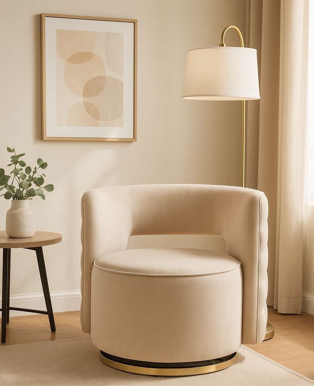 Esme Mink Velvet Swivel Chair Esme Velvet Swivel Chair. Velvet Chair. Light Blue Chair. Mink Chair. Pink Chair. Mid-Century Modern Chair. Upholstered Chair. Thick Foam Cushioning. Buttoned Back Chair. 360 Degree Swivel Chair. Sturdy Rotating Base. Vintage Style Chair. Stylish Accent Chair. Home Furniture. Living Room Chair. Bedroom Chair. Office Chair. Compact Seating. Comfortable Chair. Soft Velvet Upholstery. Decorative Texture. Modern Home Decor.