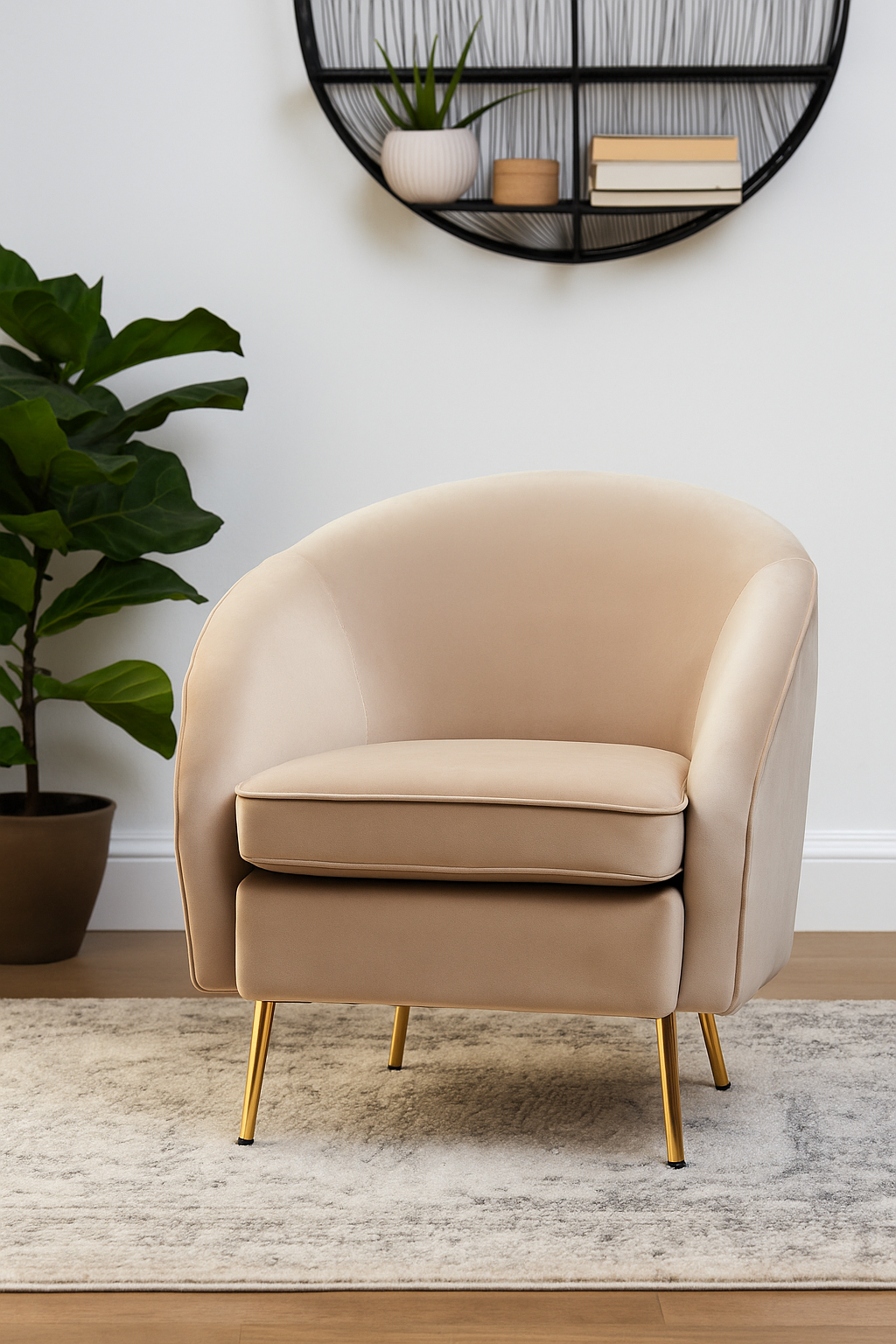 Esme Mink Round Velvet Armchair Esme Round Velvet Armchair. Velvet Armchair. Cream Velvet Chair. Mink Velvet Chair. Light Blue Velvet Chair. Mid-Century Modern Chair. Upholstered Armchair. High Density Foam Cushion. Plush Velvet Seating. Gold Metal Legs Chair. Stylish Accent Chair. Compact Armchair. Home Furniture. Modern Living Room Chair. Cozy Seating. Elegant Lounge Chair. Decorative Chair. Bedroom Chair. Office Accent Chair. Soft Velvet Upholstery. Comfortable Armchair. Tactile Texture Chair. Luxury Home Seating. Glamorous Chair.