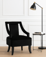 Hale Velvet Chair. velvet accent chair. modern velvet chair. compact velvet chair. cozy velvet seating. plush velvet chair. velvet lounge chair. velvet chair for living room. velvet chair for bedroom. velvet chair for study. stylish velvet chair. sleek velvet chair. cushioned velvet chair. soft velvet upholstery. durable velvet chair. compact accent chair. space-saving chair. comfortable velvet chair. modern home furniture. elegant accent chair. velvet chair with slim legs. sturdy frame chair. easy-care velvet chair. versatile velvet chair. contemporary velvet seating. Blue. Black. Armchair. Home. Furniture.