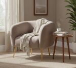 Velvet Armchair. Esme Armchair. Mid-Century Modern Chair. Upholstered Armchair. High Density Foam Chair. Pink Velvet Armchair. Green Velvet Armchair. Brown Velvet Armchair. Stylish Accent Chair. Modern Living Room Chair. Cozy Seating. Home Furniture. Elegant Lounge Chair. Gold Metal Legs Chair. Contemporary Seating. Velvet Accent Chair. Compact Armchair. Decorative Seating. Bedroom Chair. Office Accent Chair. Soft Velvet Upholstery. Luxury Home Seating. Warm Metallic Base Chair. Comfortable Armchair. Curved Seat Chair.