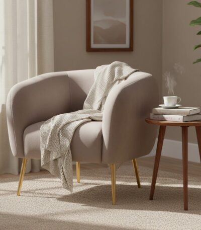 Velvet Armchair. Esme Armchair. Mid-Century Modern Chair. Upholstered Armchair. High Density Foam Chair. Pink Velvet Armchair. Green Velvet Armchair. Brown Velvet Armchair. Stylish Accent Chair. Modern Living Room Chair. Cozy Seating. Home Furniture. Elegant Lounge Chair. Gold Metal Legs Chair. Contemporary Seating. Velvet Accent Chair. Compact Armchair. Decorative Seating. Bedroom Chair. Office Accent Chair. Soft Velvet Upholstery. Luxury Home Seating. Warm Metallic Base Chair. Comfortable Armchair. Curved Seat Chair.