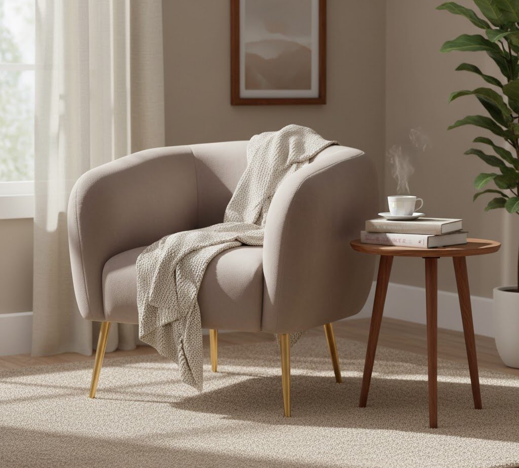 Esme Velvet Armchair Velvet Armchair. Esme Armchair. Mid-Century Modern Chair. Upholstered Armchair. High Density Foam Chair. Pink Velvet Armchair. Green Velvet Armchair. Brown Velvet Armchair. Stylish Accent Chair. Modern Living Room Chair. Cozy Seating. Home Furniture. Elegant Lounge Chair. Gold Metal Legs Chair. Contemporary Seating. Velvet Accent Chair. Compact Armchair. Decorative Seating. Bedroom Chair. Office Accent Chair. Soft Velvet Upholstery. Luxury Home Seating. Warm Metallic Base Chair. Comfortable Armchair. Curved Seat Chair.