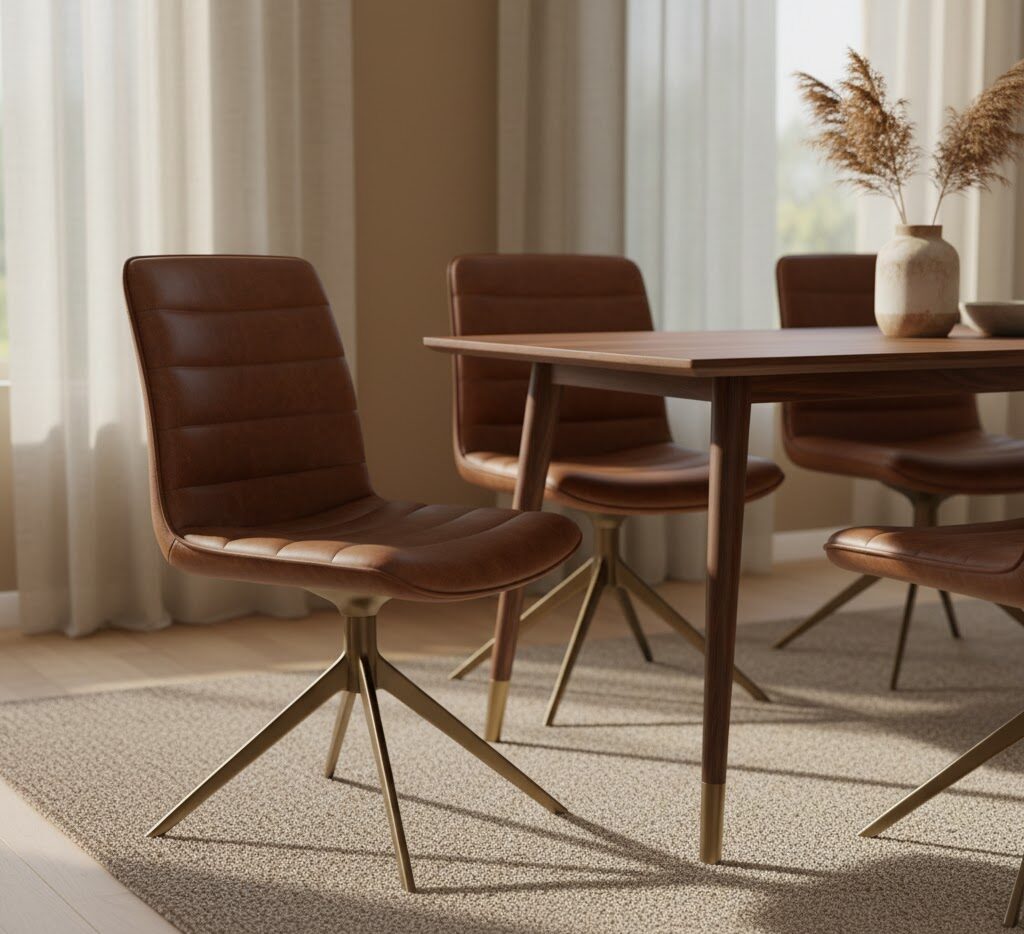 Marco Leather Dining Chair with Slanted Legs marco leather dining chair. modern leather dining chair. slanted leg leather chair. leather chair for dining table. tan leather dining seat. genuine leather dining chair. leather chair with metal legs. leather upholstered dining chair. sleek dining room chair. padded leather dining chair. comfortable dining chair. durable leather seat. stylish dining chair design. leather side chair. compact leather dining chair. contemporary leather chair. leather chair with angled legs. minimal dining room chair. leather accent chair for dining. easy clean leather chair. gold finish iron slanted legs.