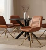 marco leather dining chair. modern leather dining chair. slanted leg leather chair. leather chair for dining table. tan leather dining seat. genuine leather dining chair. leather chair with metal legs. leather upholstered dining chair. sleek dining room chair. padded leather dining chair. comfortable dining chair. durable leather seat. stylish dining chair design. leather side chair. compact leather dining chair. contemporary leather chair. leather chair with angled legs. minimal dining room chair. leather accent chair for dining. easy clean leather chair. gold finish iron slanted legs.