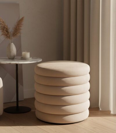 melina velvet round footstool. velvet circular ottoman. modern round footstool. plush velvet stool. elegant velvet ottoman. soft velvet footrest. small velvet accent stool. compact velvet ottoman. contemporary velvet stool. round padded footstool. velvet upholstered stool. cosy round velvet seat. stylish home footstool. velvet footstool for living room. luxury round velvet ottoman. decorative velvet footrest. round stool with velvet fabric. velvet pouffe footstool. cushioned round ottoman. chic velvet decor stool. grey. cream. mink. vanity. seat. stool.