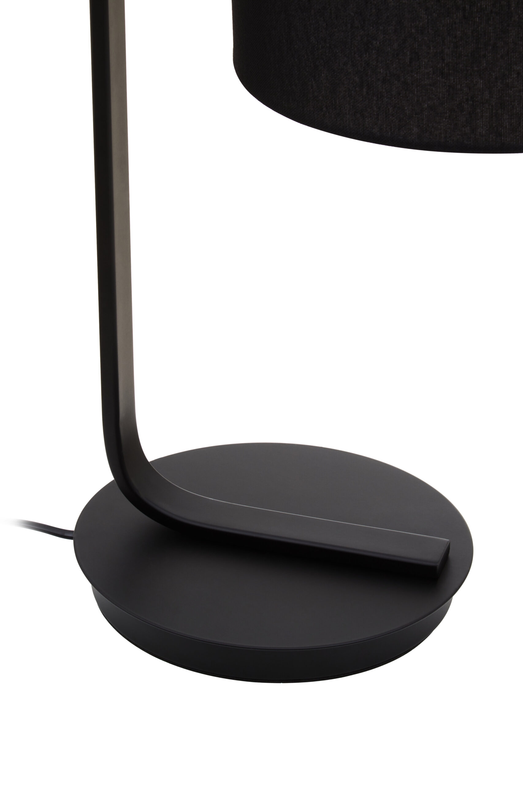 Sabrina table lamp. Black table lamp. C-shaped lamp. Modern lighting. Contemporary table lamp. Minimalist lamp. Fabric shade lamp. Black metal lamp. Bedside lighting. Desk lamp. Ambient lighting. Sculptural lamp. Sleek lamp. Home lighting. Decorative lamp. Compact lamp. Stylish table lamp. Reading lamp. Black shade lamp. Modern home décor. Accent lamp. Small table lamp. Contemporary interior. Minimalist décor. Unique lighting design.