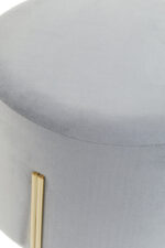 Vienna Round Velvet Stool. Round velvet stool. Velvet pouffe. Luxury accent stool. Modern footstool. Gold leg stool. Contemporary seating. Upholstered stool. Glam home furniture. Bedroom accent stool. Living room stool. Vanity stool. Compact seating. Round ottoman. Soft velvet furniture.