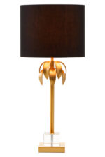 Hazel Table Lamp. Gold Leaf Lamp. Black Shade Lamp. Crystal Base Lamp. Geometric Table Lamp. Modern Accent Lamp. Luxury Table Lamp. Boutique Style Lamp. Contemporary Home Lighting. Sleek Table Lamp. Elegant Lamp. Decorative Lamp. Living Room Lamp. Bedroom Lamp. Office Lamp. Designer Lighting. Sculptural Table Lamp. Ambient Lighting. Metallic Lamp. Statement Lamp.