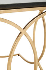 Miro Side Table. Black marble furniture. Gold finish side table. Modern luxury décor. Minimalist accent table. Stainless steel frame. Elegant living room table. Marble and gold furniture. Compact modern table. Designer home accent.