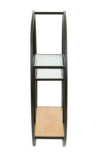 Virello 3 Tier Shelf. Wall Mounted Shelf. Industrial Wall Shelf. Glass and Wood Shelf. Three Tier Wall Shelf. Modern Storage Shelf. Space Saving Shelf. Rounded Metal Frame Shelf. Contemporary Wall Storage. Decorative Wall Unit. Living Room Wall Shelf. Bedroom Wall Shelf. Office Storage Shelf. Stylish Display Shelf. Mixed Material Shelf. Modern Industrial Furniture. Floating Wall Shelf. Minimalist Wall Decor. Compact Wall Organizer. Designer Wall Shelf.