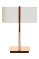 Lucia Table Lamp. Copper Table Lamp. Sculptural Lamp. Modern Table Lamp. Contemporary Table Lamp. White Linen Shade Lamp. Square Base Lamp. Minimalist Lamp. Sleek Table Lamp. Living Room Table Lamp. Bedroom Table Lamp. Side Table Lamp. Luxe Home Lighting. Designer Table Lamp. Warm Metallic Lamp. Functional Decor Lamp. Modern Accent Lamp. Contemporary Lighting. Elegant Table Lamp. Boutique Style Lamp.