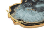 Zelina Agate Tray. Grey Agate Tray. Multi-Colored Agate Tray. Natural Edge Tray. Luxury Serving Tray. Decorative Home Tray. Coastal Style Tray. Modern Accent Tray. Durable Agate Tray. Coffee Table Tray. Dining Table Accessory. Elegant Home Décor. Luxe Agate Accessory. Designer Serving Tray. Statement Tray.