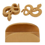 Avia Coasters. Serpent Coasters. Set of 4 Coasters. Snake Shaped Coasters. Gold Lacquered Coasters. Semi-Circle Holder Coasters. Whimsical Coasters. Quirky Tableware. Luxe Home Accessories. Decorative Drink Coasters. Bold Tableware Accents. Statement Coasters. Modern Home Coasters. Designer Coaster Set. Artistic Table Decor. Unique Decorative Coasters. Metallic Gold Coasters. Conversation Starter Coasters. Luxury Tableware Accessories. Functional Decorative Coasters.