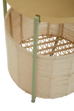 Safia 2 Tier Side Table. Green and Gold Side Table. Luxury Accent Table. Modern End Table. Two Tier Storage Table. Decorative Side Table. Metal and Cotton Table. Elegant Home Accessory. Luxe Living Room Furniture. Contemporary Bedroom Table. Dual Shelf Accent Table. Stylish Storage Solution. Compact Furniture Design. Chic Metallic Table.