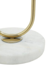 Neila Table Lamp. Brass Frame Table Lamp. White Fabric Shade Lamp. Marble Base Lamp. Contemporary Table Lamp. Modern Home Lighting. Chic Accent Lamp. Minimalist Table Lamp. Boutique Style Lighting. Ambient Light Feature. Portable Table Lamp. Desk Lamp. Side Table Lamp. Luxury Table Lamp. Elegant Home Accent.