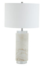 Niva Table Lamp. White Marble Table Lamp. Round Fabric Shade Lamp. Contemporary Table Lamp. Modern Home Lighting. Chic Accent Lamp. Portable Table Lamp. Minimalist Lighting Feature. Boutique Style Lamp. Elegant Home Decor Lamp. Side Table Lamp. Desk Lamp. Ambient Lighting Lamp. Stylish Living Room Lamp. Luxury Table Lamp.