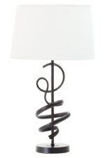 Kalila Table Lamp. Matte Black Table Lamp. Sculptural Lamp Base. White Linen Shade Lamp. Monochrome Table Lamp. Modern Table Lamp. Minimalist Lighting Feature. Contemporary Lamp. Artistic Lamp Design. Luxe Accent Table Lamp. Boutique Home Lighting. Modern Bedroom Lamp. Living Room Lamp. Designer Table Lamp. Ambient Lighting. Decorative Sculpture Lamp.
