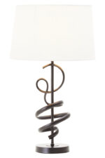 Kalila Table Lamp. Matte Black Table Lamp. Sculptural Lamp Base. White Linen Shade Lamp. Monochrome Table Lamp. Modern Table Lamp. Minimalist Lighting Feature. Contemporary Lamp. Artistic Lamp Design. Luxe Accent Table Lamp. Boutique Home Lighting. Modern Bedroom Lamp. Living Room Lamp. Designer Table Lamp. Ambient Lighting. Decorative Sculpture Lamp.