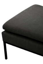 Haisley Day Bed. Dark grey day bed. Contemporary day bed. Minimalist bed. Black metal legs. Upholstered day bed. Modern bedroom furniture. Living room seating. Comfortable day bed. Sleek lounge bed. Nordic style furniture. Stylish upholstered bed.