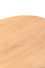 Yara Coffee Table With Oblong Top. Walnut veneer coffee table. Black metal frame. Modern living room furniture. Oblong design coffee table. Contemporary home décor. Eco-friendly furniture. Minimalist coffee table. Two-tier table. Industrial modern furniture. Scandinavian style.