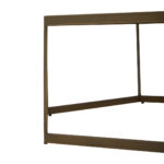 Sana Hexagonal Coffee Table. Oak veneer coffee table. Brushed brass frame. Hexagonal table. Modern coffee table. Minimalist furniture. Contemporary living room table. Scandinavian décor. Boutique coffee table. Wood and metal furniture.