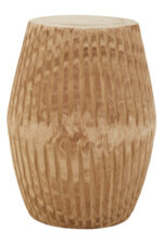 Mae Engraved Side Table. Rustic wooden furniture. Handcrafted wood table. Engraved detailing. Weathered finish. Boho accent table. Artisan craftsmanship. Unique wood grain. Compact rustic furniture. Natural home décor.