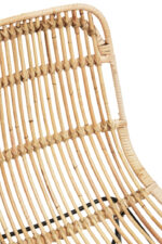 Milan Natural Rattan Chair. Handwoven rattan furniture. Natural rattan chair. Black iron legs. Boho accent chair. Rustic natural seating. Artisanal craftsmanship. Coastal-inspired furniture. Contemporary organic design. Lightweight natural chair.