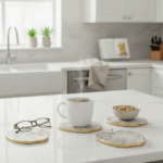 Apple Shaped Marble Coasters. Marble Coasters. Gold Edge Coasters. Luxury Coasters. Elegant Table Accessories. Marble Drink Coasters. Modern Home Décor. Stylish Tabletop Decor. Set of Four Coasters. Minimalist Coasters. Durable Marble Coasters. Designer Home Accessories. Coffee Table Decor. Dining Table Accessories. Contemporary Coasters. Gift for Home. Wedding Gift Idea. Modern Luxury Coasters. Natural Stone Coasters. Premium Marble Coasters.