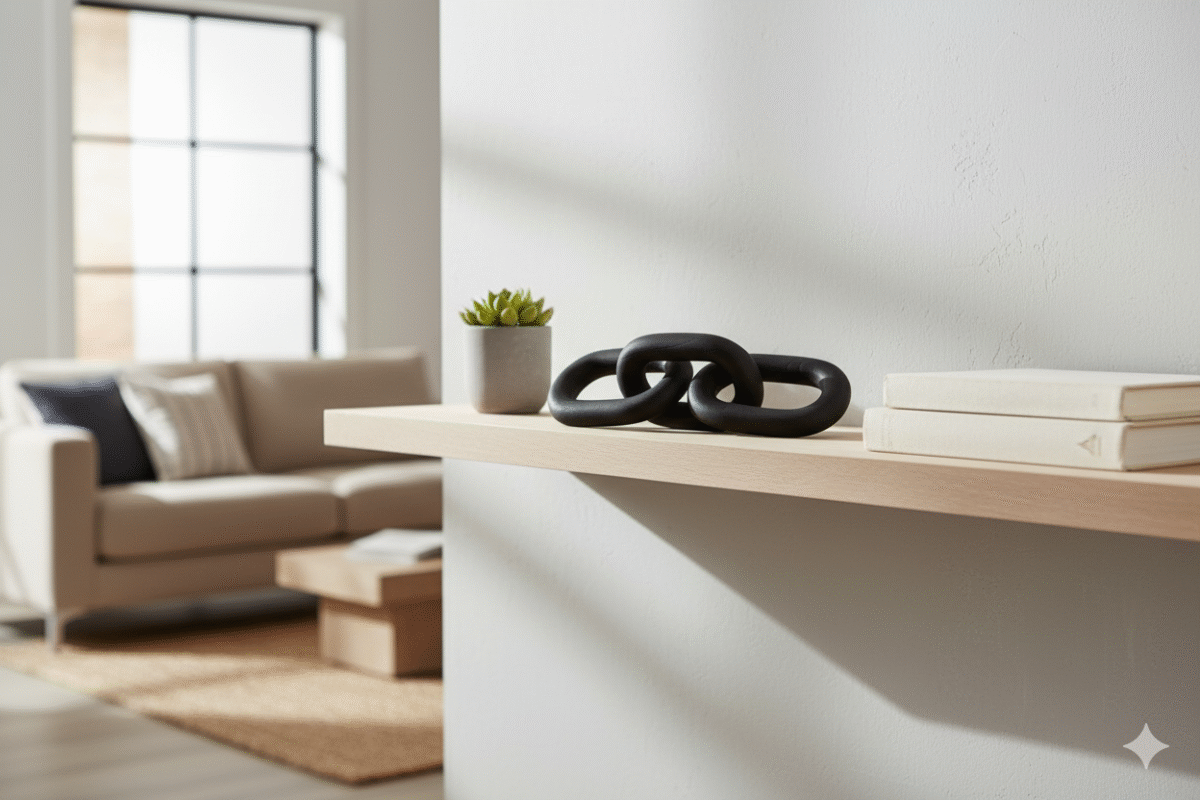 Arlo Wood 3 Link Chain Decor - Curated Comforts