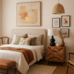 Bayur Mango Wood Bedside Table. Mango wood furniture. Modern bedside table. Black iron legs. Industrial design. Nightstand with storage. Contemporary furniture. Sustainable wood. Small space furniture. Bedroom accent table. Scandinavian bedside table.